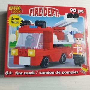 NEW IN BOX BEST LOCK LEGO COMPATIBLE FIRE DEPT. FIRE TRUCK